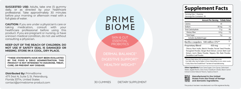 Prime Biome Ingredients